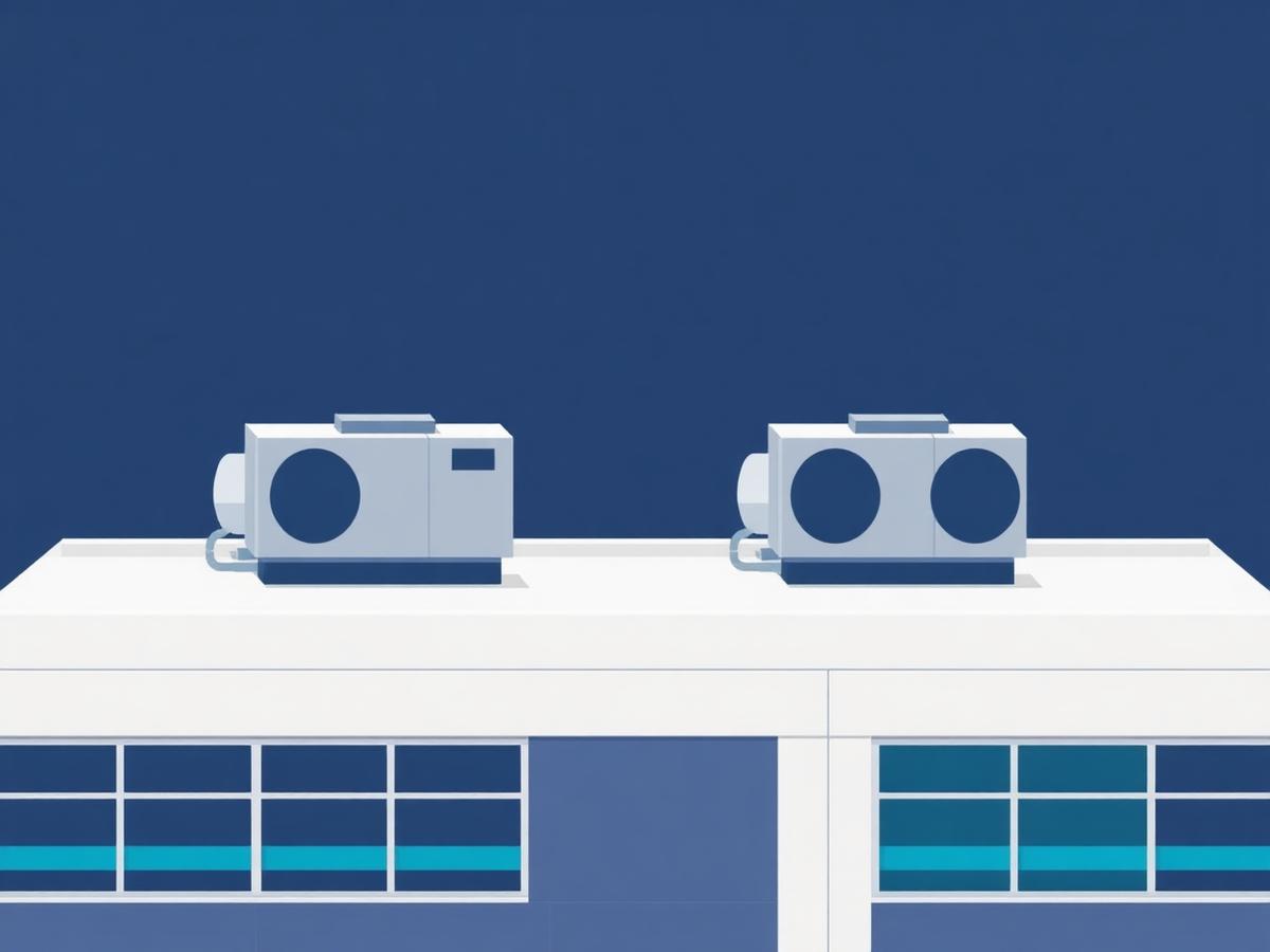 HVAC maintenance — SXM City SXM City HVAC category graphic showing rooftop condenser units